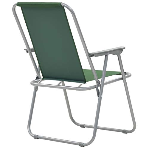 vidaXL 2X Campingstuhl Grün Klappstuhl Strandstuhl Gartenstuhl Angelstuhl – Bild 7