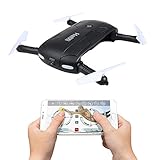HaMi Foldable Mini Drone,Wifi FPV Quadcopter Drones with 720P Camera 6-Axis Gyro Selfie Drone,Smartphone Controlled RC Helicopter - Black