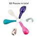 SATINIOR 60 Pieces Mermaid Balloons Colorful Latex Balloons Confetti Balloons for Wedding Birthday Party Baby Shower Decoration (Color Set 1)