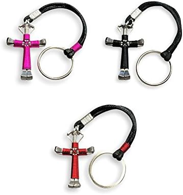 Handmade3 Pack - Horseshoe Nail Cross Key Chains - Handmade & Customizable