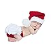 SUNBABY Newborn Baby Christmas Santa Knitted Crochet Photography Prop Costume Outfits (Two Pieces Set), Medium Size