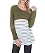 Liyuandian Womens Long Sleeve Peplum Tunic Tops Babydoll Casual Striped Shirts