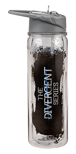 Vandor 79075 Divergent 18 Ounce Tritan Water Bottle, Black/Gray