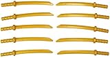 LEGO NINJAGO - 10 gold Katana ( swords , sabers ) for Ninja and Samurai minifigures
