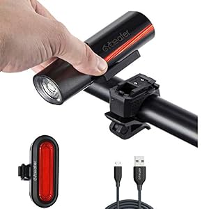 Cycleafer® BIKE LIGHTS SET, USB Rechargeable LED BIKE LIGHT, POWERFUL Lumens, FRONT Bicycle Lights & TAILLIGHT Rear…