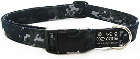 Cozy Critter Navy Digital Camouflage Dog Collar (Medium)