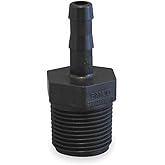 Banjo HB050-025 Polypropylene Hose Fitting, Adapter, 1/2" NPT Male x 1/4" Barbed
