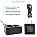 Charging Station for Ring Rechargeable Batteries (Black) - for Video Doorbell 2 Spotlight Cam & Ring Stick Up Cam - Ring Door Bell Batteries Charger - Spotlight Cam Battery Charging Adapter by Sully