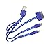 Charging Cable, Gempion High Quality 3 in 1 Multi USB Charger Connector for Apple iPhone 6s, 6 Plus 5s, Micro USB for Samsung Galaxy S6 S5 S4, Power Bank Portable Charger and More