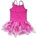 BAOHULU Girls Camisole Butterfly Tulle Ballet Leotard Tutu Dance Dress B092_HotPink_XL