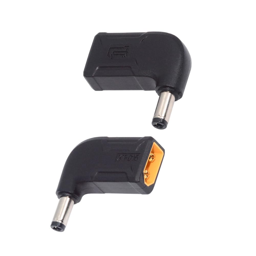 NFHK Adapter XT60 Male SC100 Protocol to DC 5.5x2.1mm Male Fast Charging Angled Horizontal Adapter for RC Lipo Battery Quadcopter Multicopter Aeromodelling