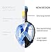 Snorkel Mask Full Face Anti-fog 180° Panoramic Diving Mask Upgraded Breath Free Snorkeling Mask Black Large
