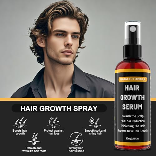 Hair Growth Serum Spray for Men/Women to Accelerate Hair Growth Prevent Hair Loss with Biotin and Rosemary for Hair Growth Oil, Hair Growth Oil