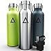 Avvio Hydro – Insulated Stainless Steel Water Bottle Flask with Wide Mouth Double Wall Sport Water Bottle BPA Free + 2 Lids (Flip Straw & Stainless Lid) Canteen Tumbler Travel Mug 21 OZ (Lime)