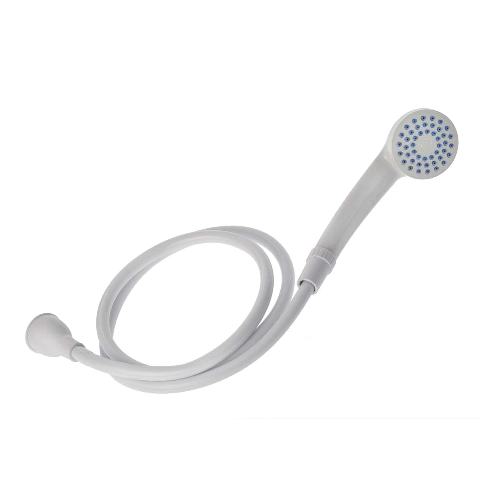 Blue Canyon Solo Single Tap Shower Spray| Max. Tap Size 2 cm| Premium Shower Attachment for Bath taps| Push-on-Fitting| Suitable for Round & Oval Taps| Shower Head for Bathroom| ~1.2 Meters| (White)