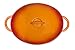 GURO Cast Iron Enamel Coated Oval Dome Casserole / Dutch Oven, Orange, 8.45QT / 8Liter