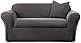 SureFit Stretch Metro 2-Piece - Sofa Slipcover - Gray (SF39413)