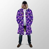 YAOJIA 3D Trend Three-Dimensional Digital Printing Male Taxi Velvet Hooded Windbreaker Coat Big Men Windbreaker Tide (Color : B, Size : M)