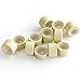 CCbeauty 500PCS 5mm Silicone Lined Micro Rings Links Beads for Hair Extensions,White