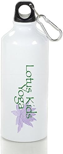 Bast Lotus Kids Yoga Aluminum Travel Sports Gym Beach Water Bottle Loop Cap 600ml