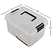 Nicesh 4.5 L Plastic Storage Box, Clear Latch Box, 4-Pack