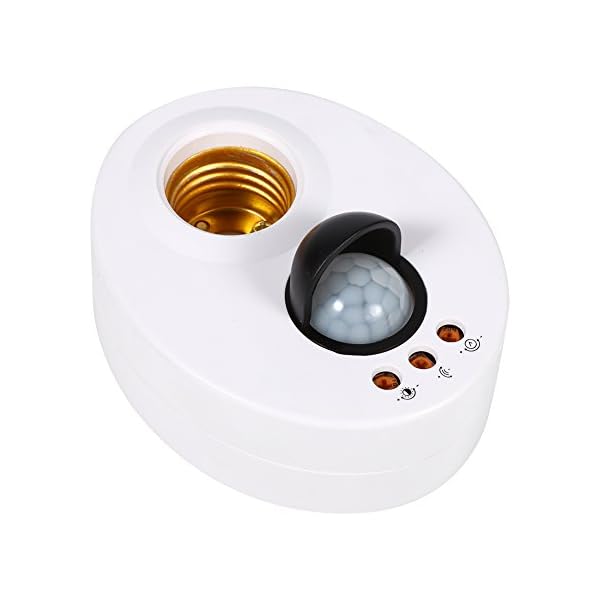 Motion Sensor Light Socket Adapter Holder with Infrared Sensor 110250V