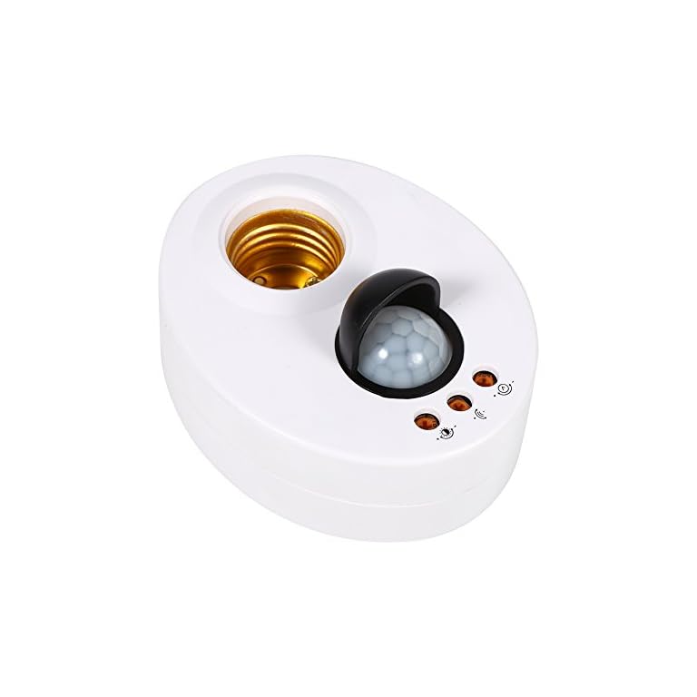 Motion Sensor Light Socket Adapter Holder with Infrared Sensor 110250V