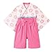 LIVEBOX Infant Baby Girls Infinity Japanese Kimono Cotton Toddler Romper(90: 15~24 months,Pink)