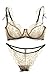 VamJump Women Sexy Lace Sheer See Through Underwire Plus Size Bra Set