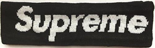 Legend Products Supreme Letters Logo Fleece Fashion Headband Black