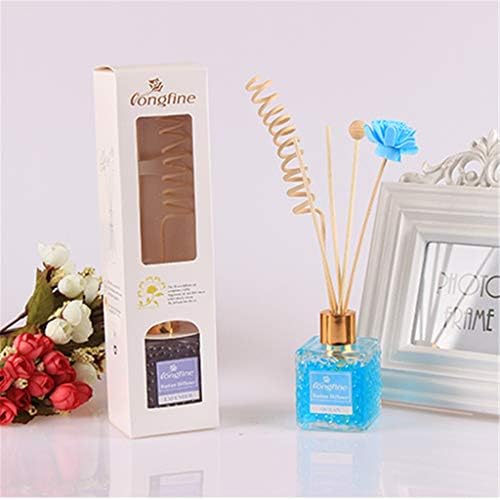 Sillor New Aromatherapy Stick For Home,Reed Oil Diffusers with Natural Sticks Glass Bottle Fire-Free Aromatherapy Essential Oil Set,Multicolor/80ML (Blue)