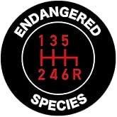 WSQ Stick Shift Endangered Species Manual Transmission Funny Vinyl Sticker Waterproof Sticker Decal for Car Laptop Wall Window Bumper Sticker 5 Inch