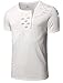NITAGUT Mens Hipster Hiphop Holes Design T-Shirt Cotton Crewneck Tees Zipper Trim
