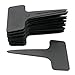 KINGLAKE 100 Pcs Waterproof Thick Plastic Black Plant Tags T Type Nursery Garden Labels