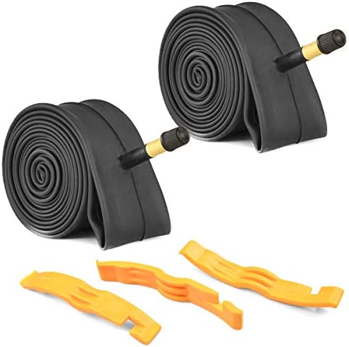 2 Pack Bike Tube with 3 Tire Levers,โBicycle Inner Tube Tyres Road MTB Bike Interior Tire Tube Anti Puncture Tube for Bike Bicycle Tire