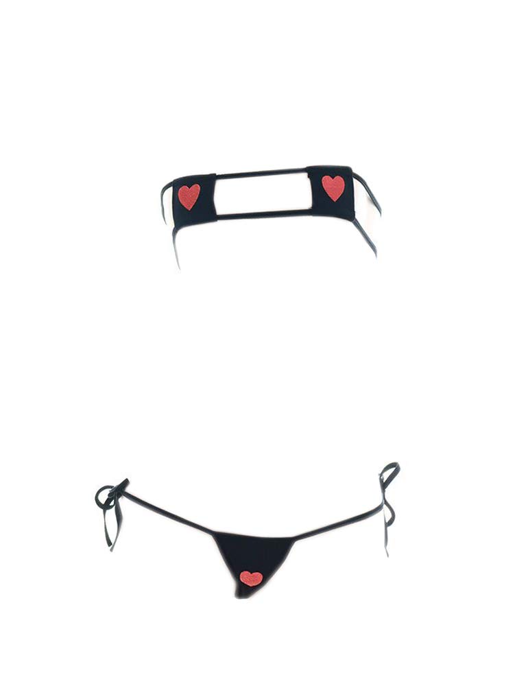 RONGYEE Womens Sexy Anime Cosplay Lingerie Girly Cosplay Sexy Lolita Cute Bikini Set Kawaii Bra and Panty