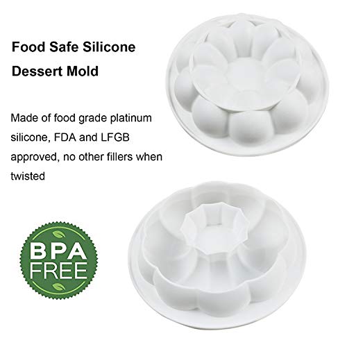 Silicone Mold 3D Garland Wreath Shape for Chocolate Truffle Mousse Cake Dessert Mold
