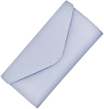 Women RFID Blocking Ultra Slim Wallet Multi Card Organizer Clutch Checkbook Holder for ladies-Laimi Duo (Light Blue)