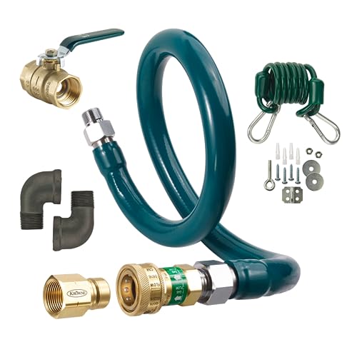Krowne M5024K Royal Series Moveable Gas Connection Kit, 1/2” I.D., 24” Long, St…
