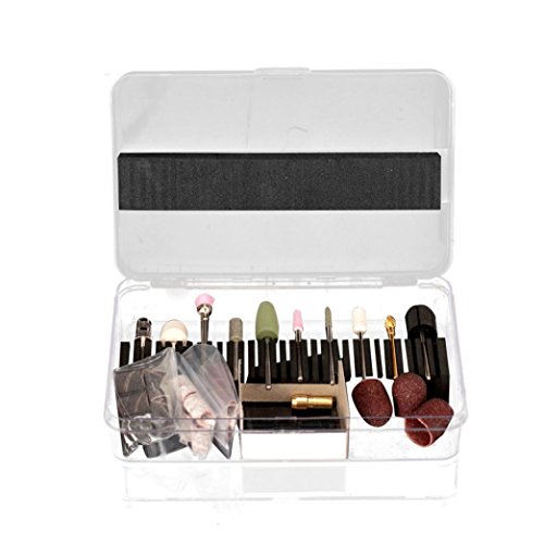 Nail Drill,Nail Tool,Hometom Nail Art Electric File Drill Bits Replacement Manicure Pedicure Kit Set Tool (Colorful)