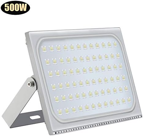 500W-LED-Flood-Light, Horypt 40000LM 6000-6500K (Cold White) IP67 Waterproof Super Bright Outdoor Flood Light for Garden Yard Lawn Playground Basketball Court