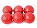 MyLec Street Hockey Balls, No-Bounce Street Hockey Balls, Perfect for Play at >75 degrees F, Durable Construction, Roller Hockey Ball for Indoor/ Outdoor Play (Red, Pack of 6)