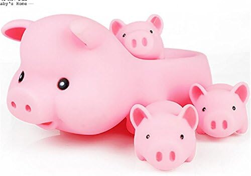 Infants Childrens Toys Cute Pigs Swim Shower Tool Happy Kids 1-3 Years Old 4PCS