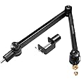 SteelSeries Alias/Alias Pro Mic Boom Arm — For Gaming, Streaming, and Podcasting — 360° Rotation — Desk Clamp — Folding Scissor Design — Hidden Springs — Cable Management — 3/8" and 5/8" Adapters