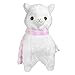 Alpacasso 17'' White Plush Alpaca, Cute Stuffed Animals Toys.(Scarf and Earmuff)