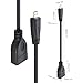 Micro HDMI to HDMI Cable, CableCreation Male to Female Micro-HDMI to HDMI Adapter, Support 1080P Full HD, 3D, 0.15M/0.5ft