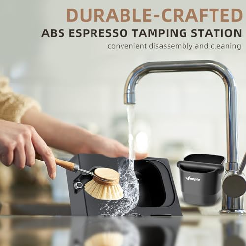 Espresso Knock Box, 10 in 1 Espresso Tamping Station ABS Coffee Knock