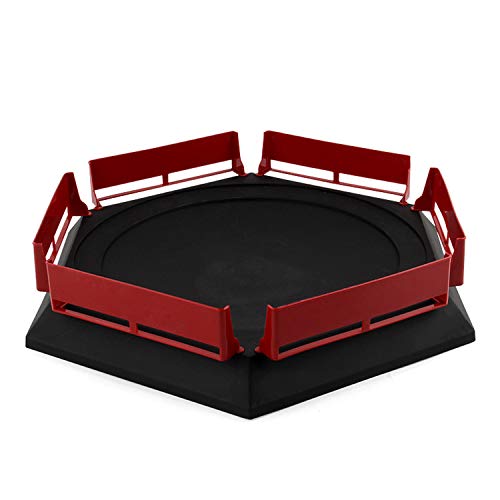 Top Battle Toy, Battle Tops Arena 38.5 x 34cm Burst Gyro Arena Disk Exciting Duel Spinning Top Launcher Stadium Toy Accessories for Boys Children Christmas Birthday Gifts Black - Thumbnail 4