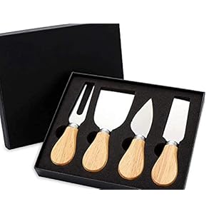 Kaasmessen Set Mini Kaasmessen/4 kleine kaasmessen/Kaas Vork/Kaas Schop/Kaas Messen/Voor elk type kaas/Cake Dessert…
