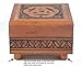 Celtic Knot Decorated Handmade Wood Polish Box with Secret Opening